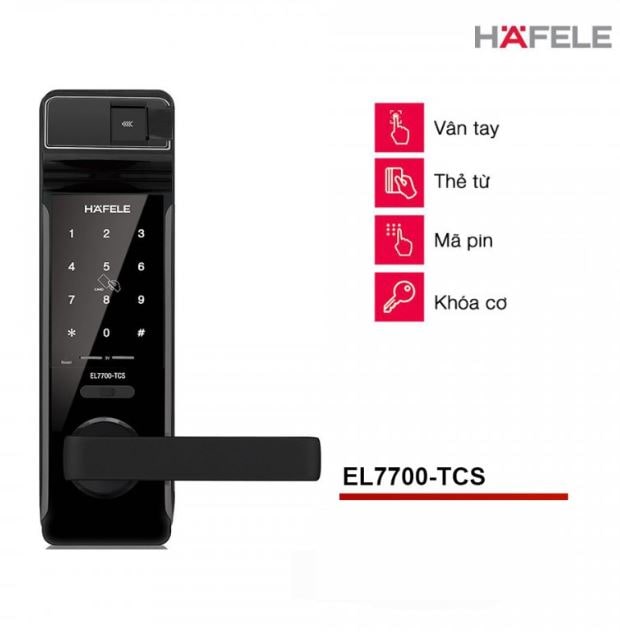 Các phương thức mở khóa đa dạng trên dòng khóa Hafele EL7700-TCS