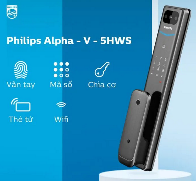 Khoá Điện Tử Philips Alpha-V-5HWS - Philips Lock Việt Nam
