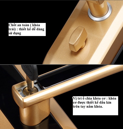 ổ khóa cơ được trang bị trên Dessmann S510 GOLD