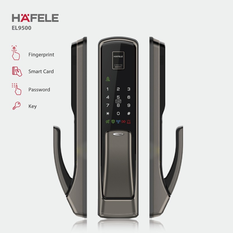 Khóa điện tử Hafele EL9500-TCS đa dạng phương thức mở khoá