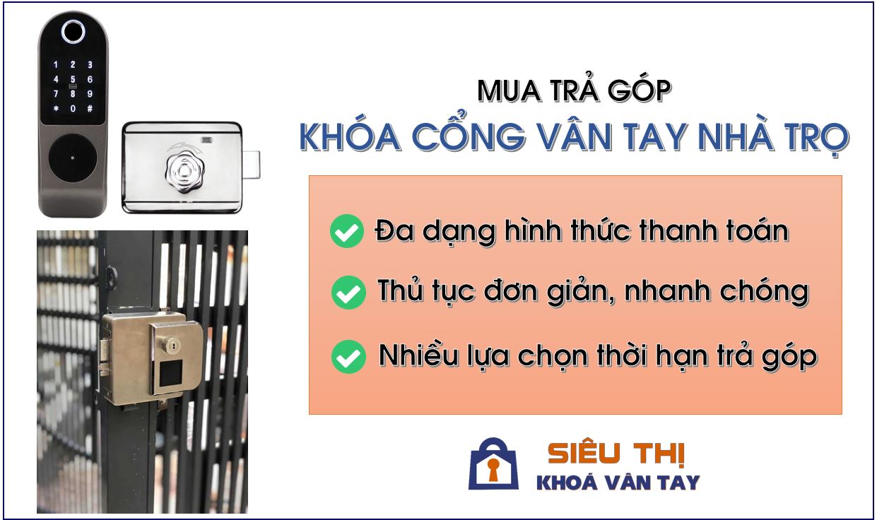 Mua khóa vân tay nhà trọ trả góp tiện lợi tại Siêu thị khóa vân tay