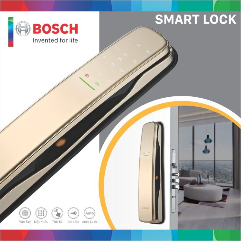 Khóa cửa vân tay Bosch EL800AK | Màu Vàng