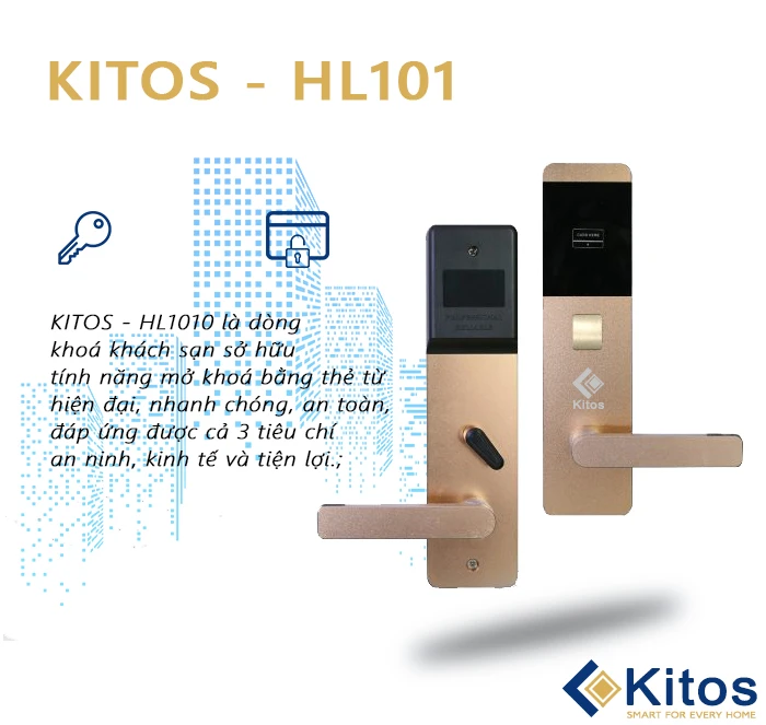 Khóa cửa thẻ từ khách sạn Kitos KT-HL101