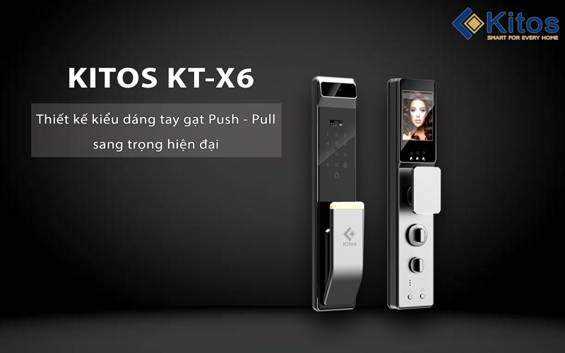 Khóa cửa vân tay Kitos KT-X6 | Camera, App Wifi