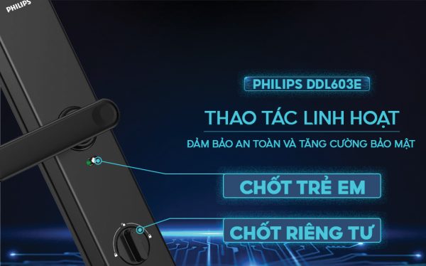 Khóa Vân Tay Philips DDL-603E Khuyến Mãi 35%