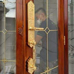 Khóa cửa vân tay tân cổ điển Kassler KL-939F, mở bằng khuân mặt face 3D-  Miễn phí lắp đặt