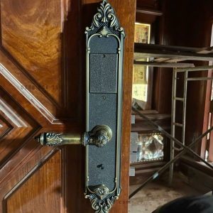 Khóa cửa vân tay tân cổ điển Kassler KL959GR, sử dụng công nghệ khóa vân  tay của Đức, được làm từ Đồng nguyên chất mạ vàng, Miễn phí lắp đặt